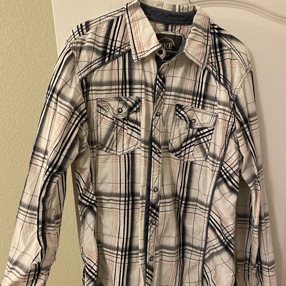 Buckle BKE Snap Button Long sleeve shirt, Men’s Large
